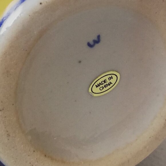 Vintage Blue & Yellow Ginger Jar - Picture 5 of 5